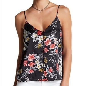 Lush Button Down Floral Tank Top